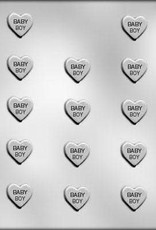"Baby Boy" Heart Chocolate Mold - 1"