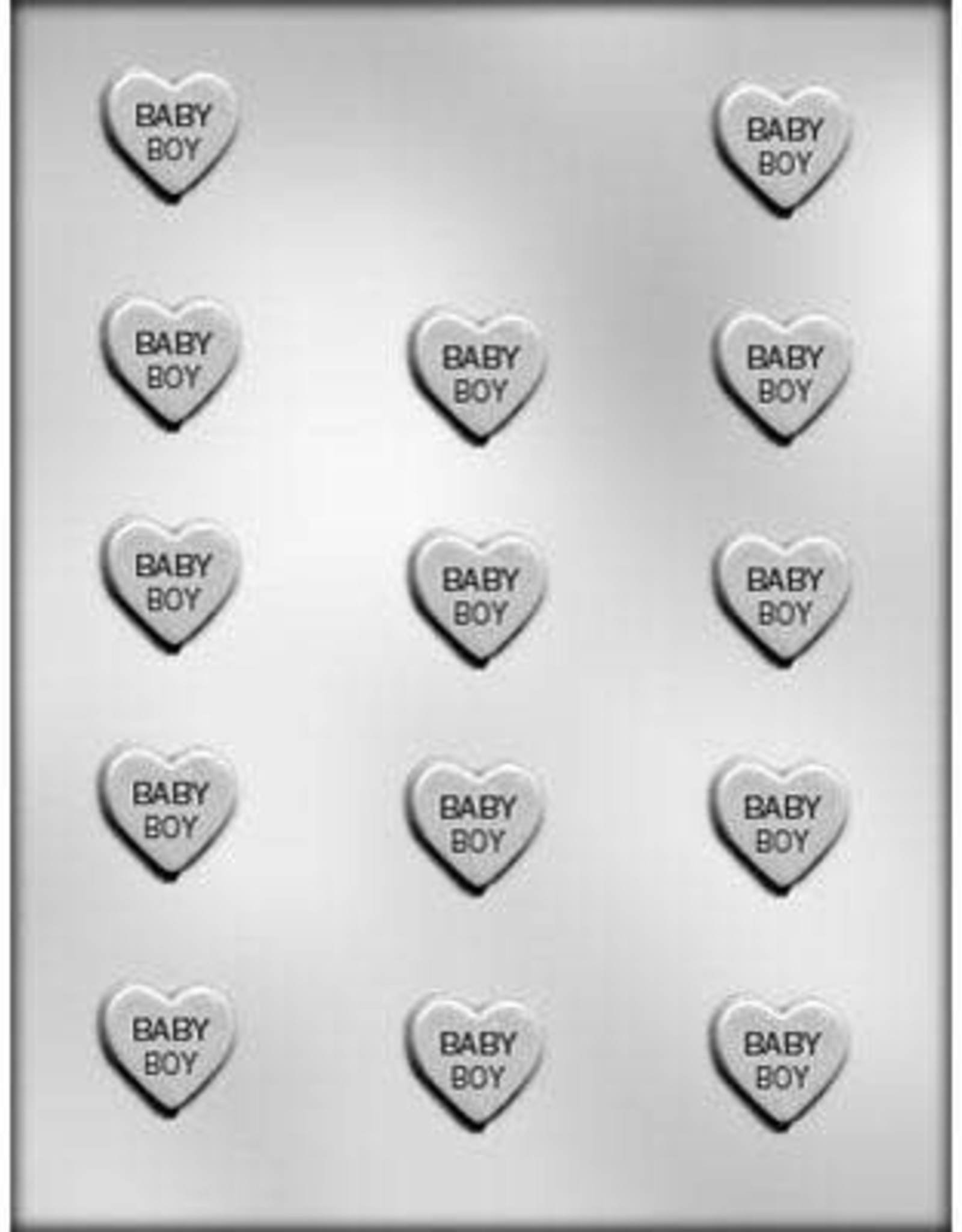 "Baby Boy" Heart Chocolate Mold - 1"