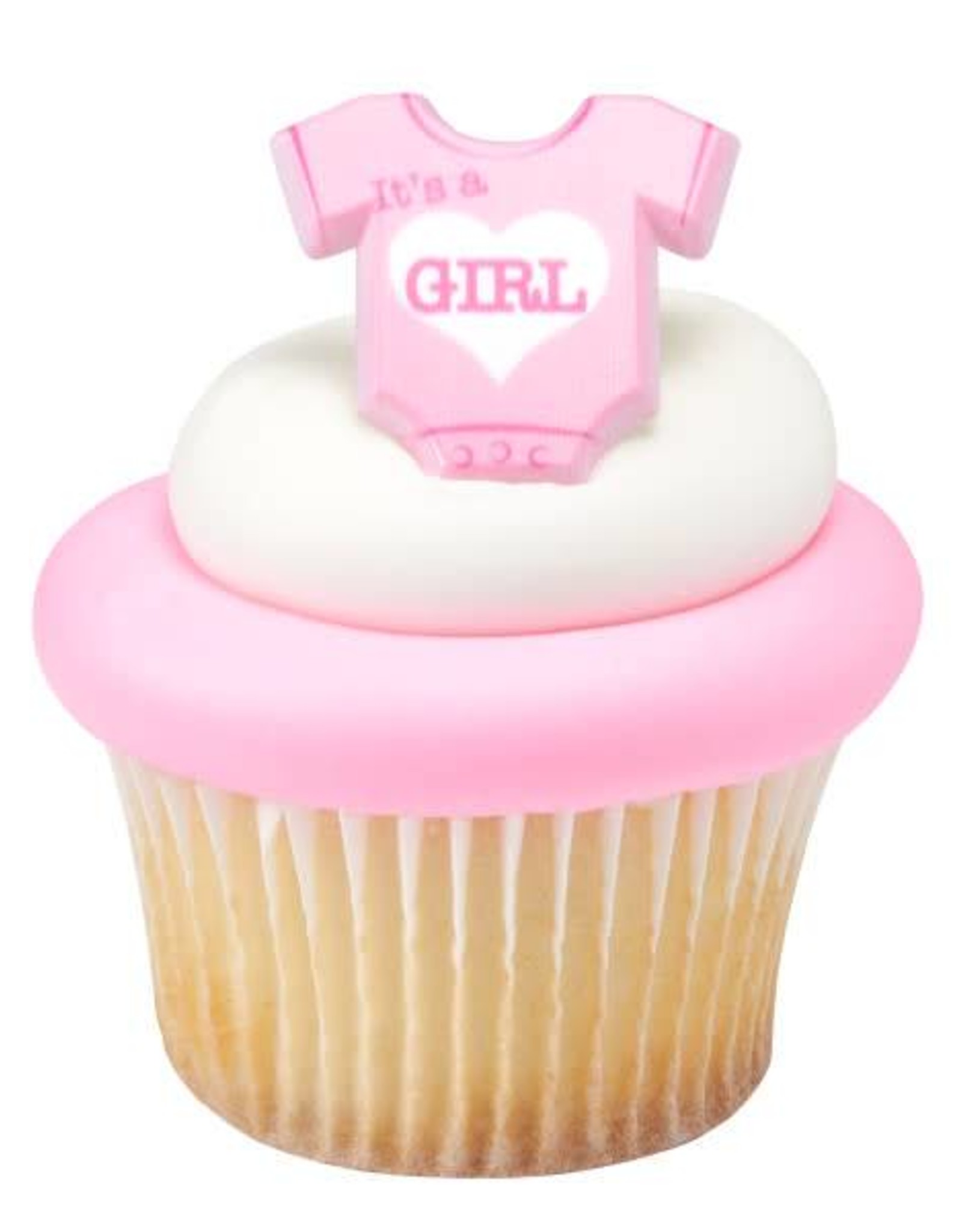 Decopac "It's a Girl" Onesie Cupcake Rings (12/pkg)
