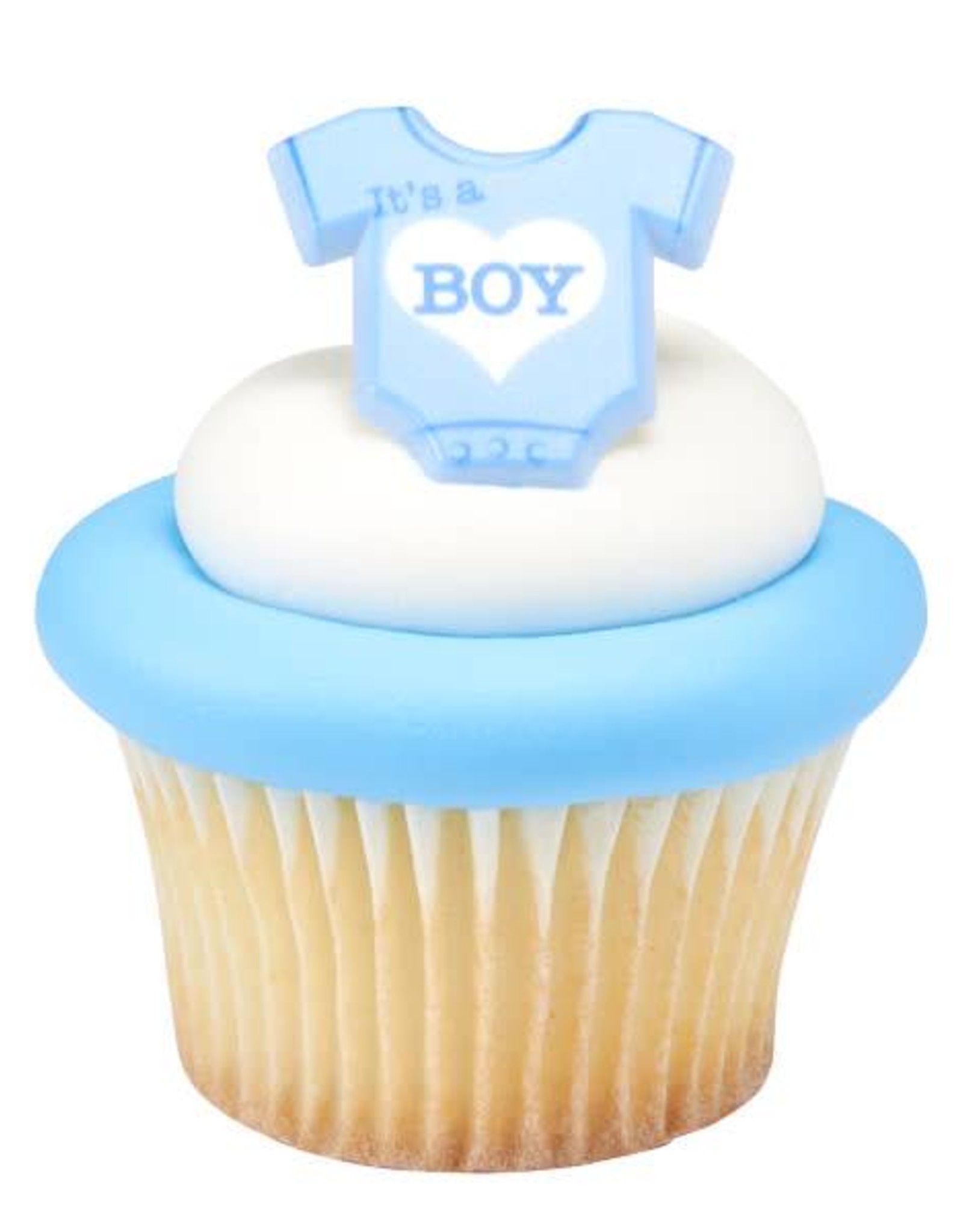 "It's A Boy" Onesie Cupcake Rings (12/pkg)