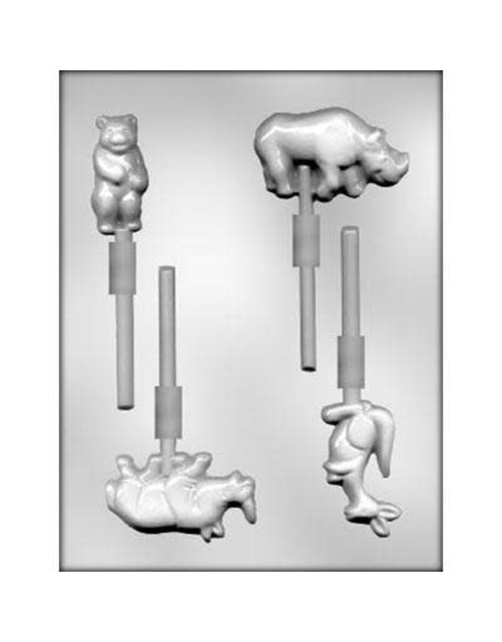 Zoo Animal 2 Chocolate Sucker Mold