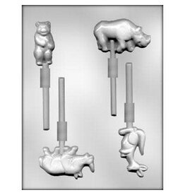 Zoo Animal 2 Chocolate Sucker Mold