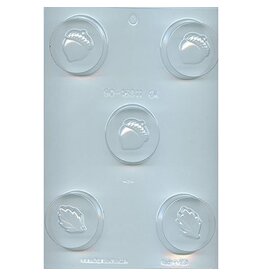 Acorn and Leaf Sandwich Cookie Chocolate Mold