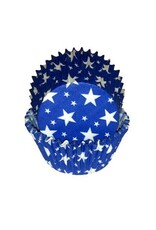 Blue with White Stars Baking Cups (30-35ct)