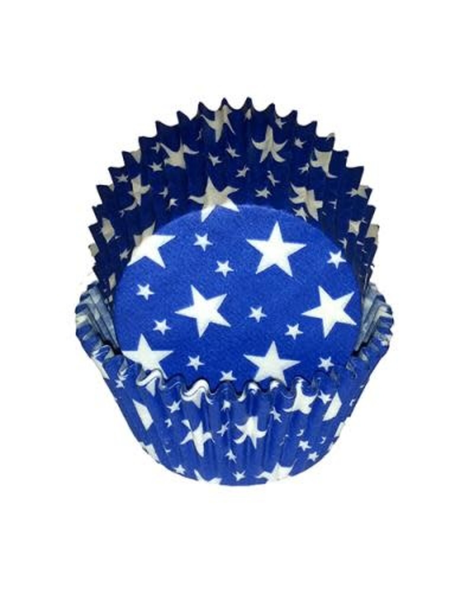 Blue with White Stars Baking Cups (30-35ct)