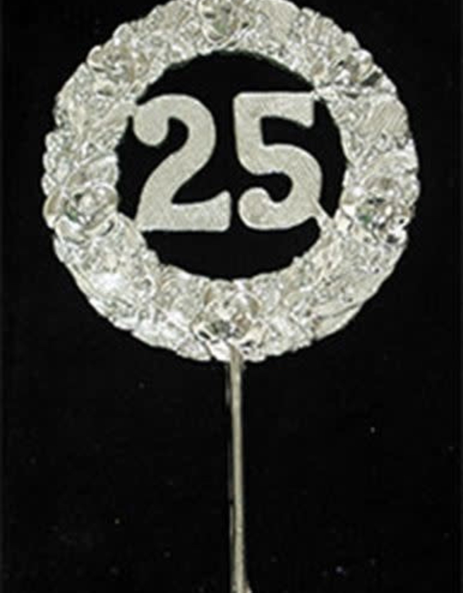 25th Anniversary Cake Pick (2.5")