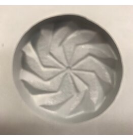 Round Pinwheel Mint Mold