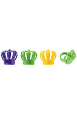 Mardi Gras Crown Cupcake Rings (12ct)