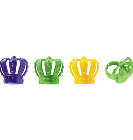 Mardi Gras Crown Cupcake Rings (12ct)