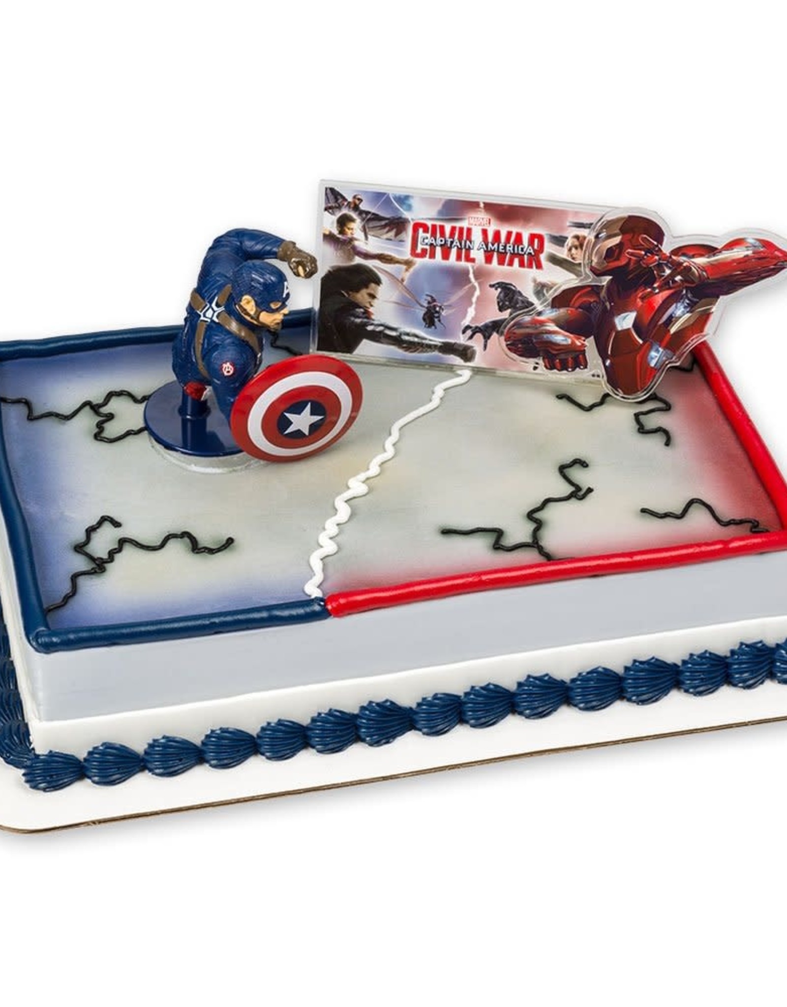 Captain America Civil War DecoSet Cake Topper