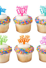 Celebratory Sayings Cupcake Picks (12/pkg)