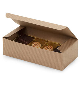 Kraft Pinstripe Candy Box (1 lb.)