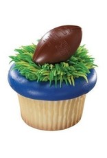 Football Cupcake Rings (NFL Shield) 12 ct.