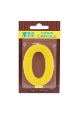 Block Number Candle "0" - Yellow