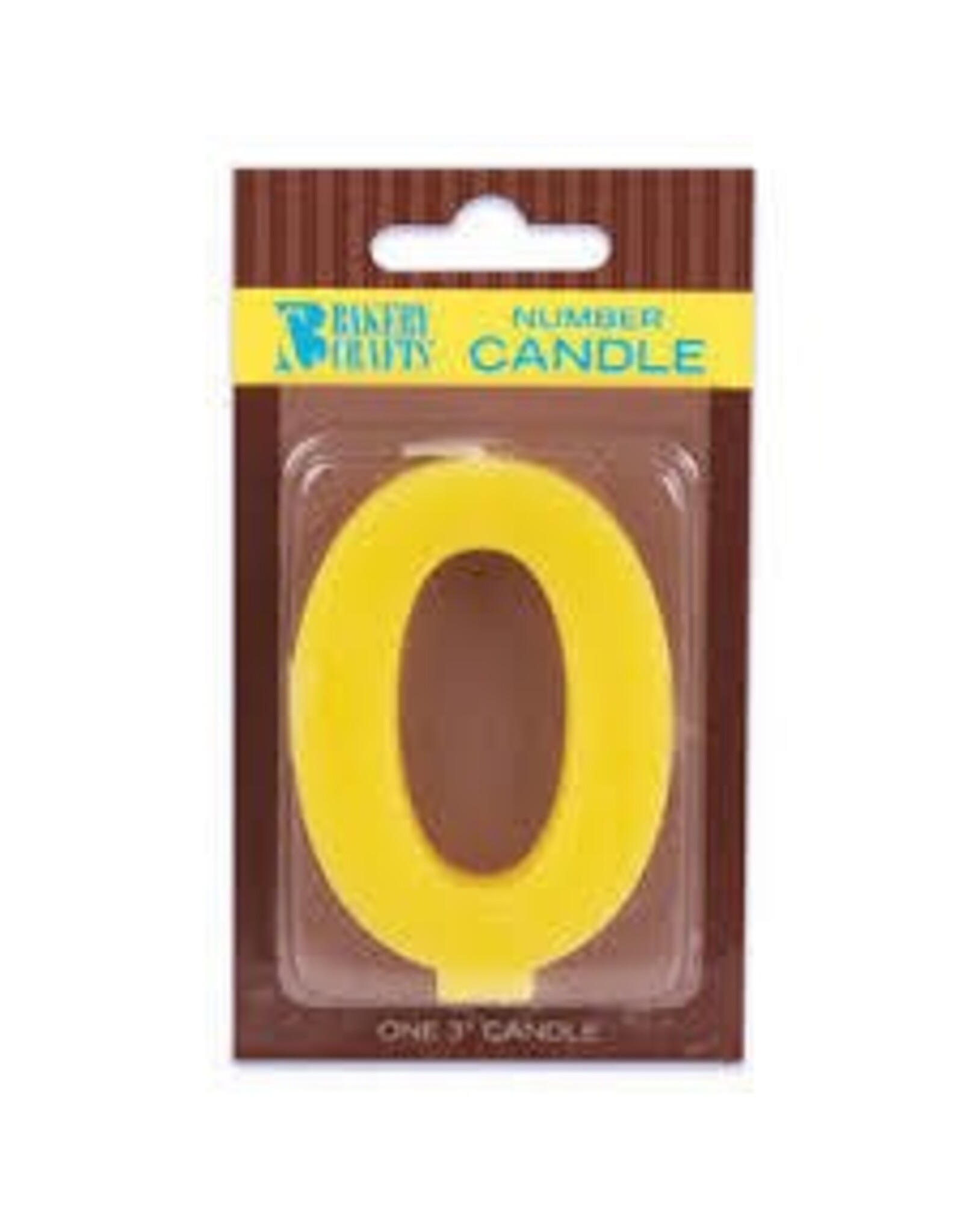 Block Number Candle "0" - Yellow