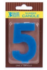 Block Number Candle "5" - Royal Blue