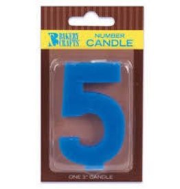 Block Number Candle "5" - Royal Blue