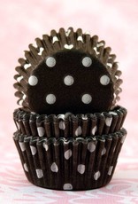 Black Polka Dot Baking Cups Mini (40-50ct)