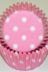 Pink (Light) Polka Dot Baking Cups Mini(40-50ct)