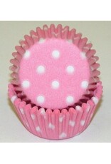 Pink (Light) Polka Dot Baking Cups Mini(40-50ct)