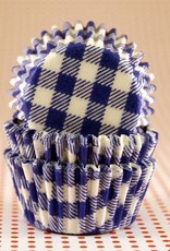 Blue Gingham Baking Cups Mini (40-50ct)