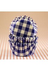 Blue Gingham Baking Cups Mini (40-50ct)