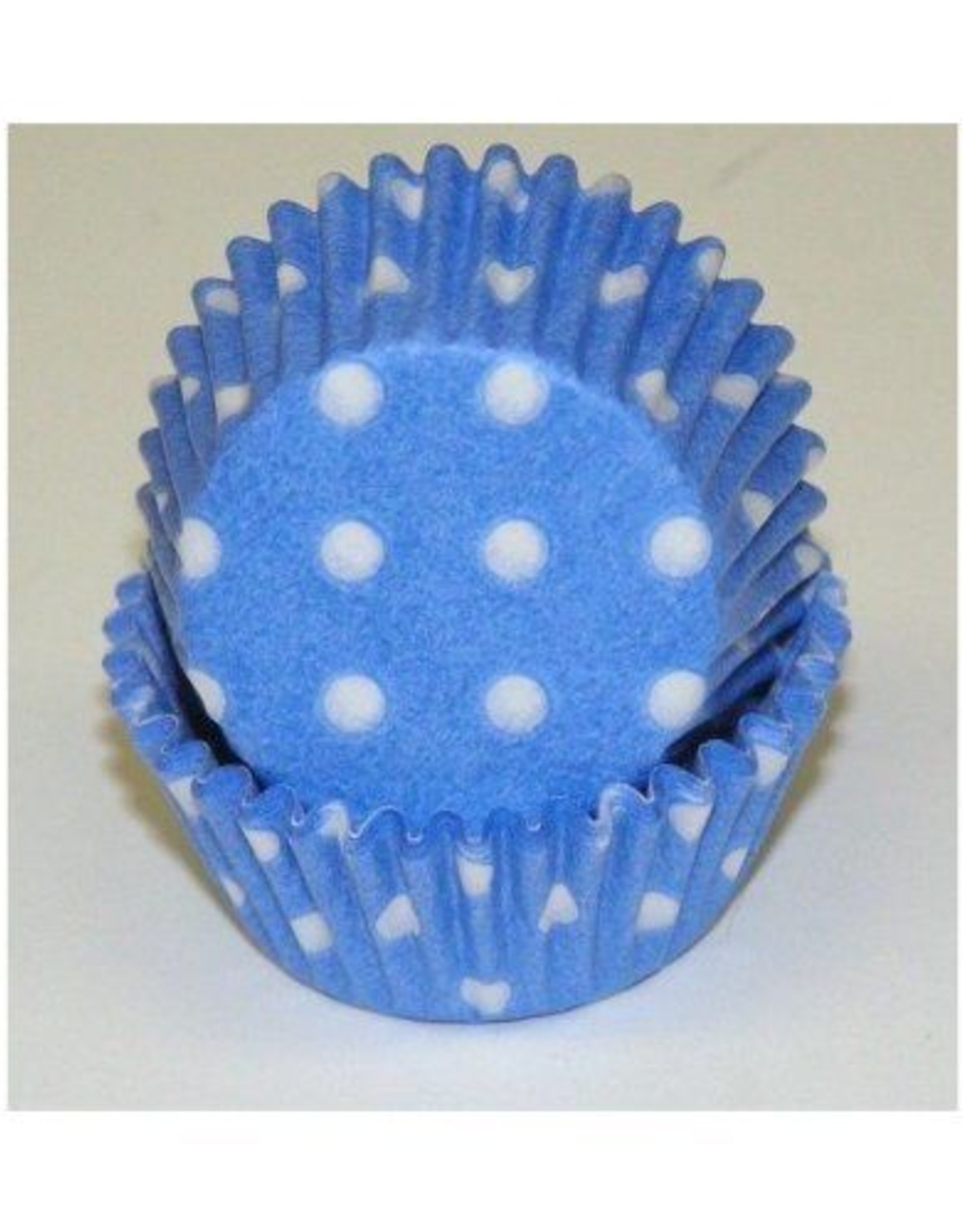Blue (Light) Polka Dot Mini Baking Cups (40-50ct)