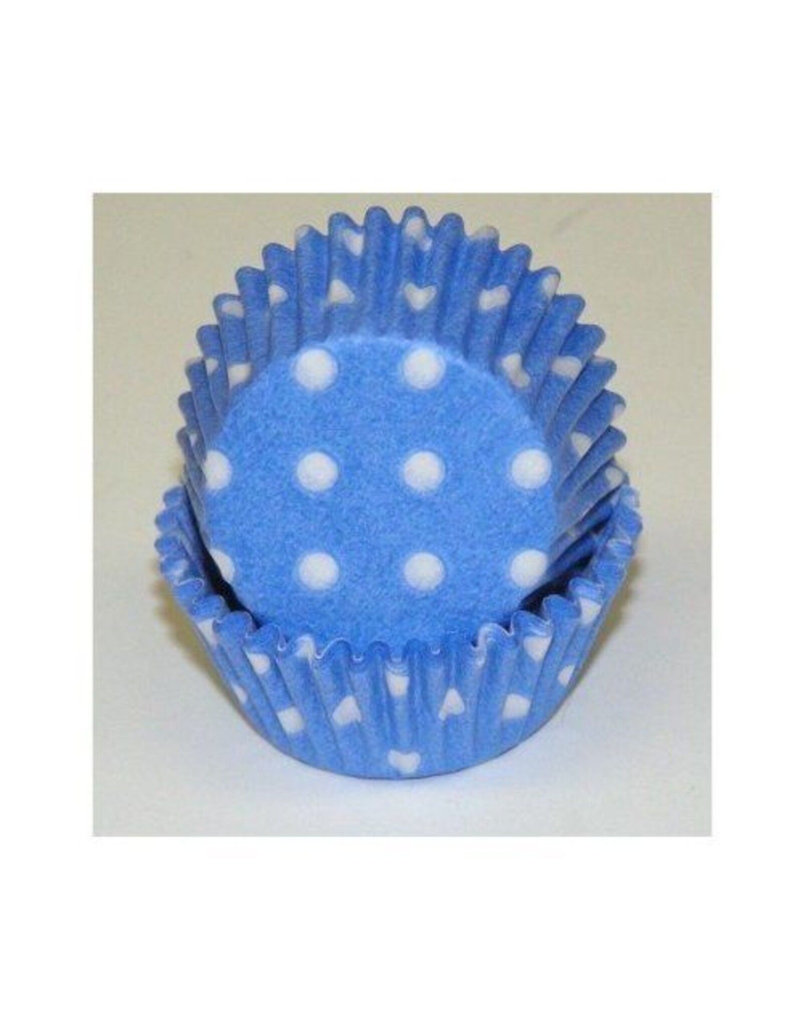 Blue (Light) Polka Dot Mini Baking Cups (40-50ct)