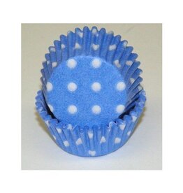 Blue (Light) Polka Dot Mini Baking Cups (40-50ct)