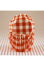 Orange Gingham Baking Cups Mini (40-50ct)