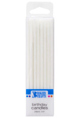 Bakery Crafts Slim Glitter Candles (White) 24ct.