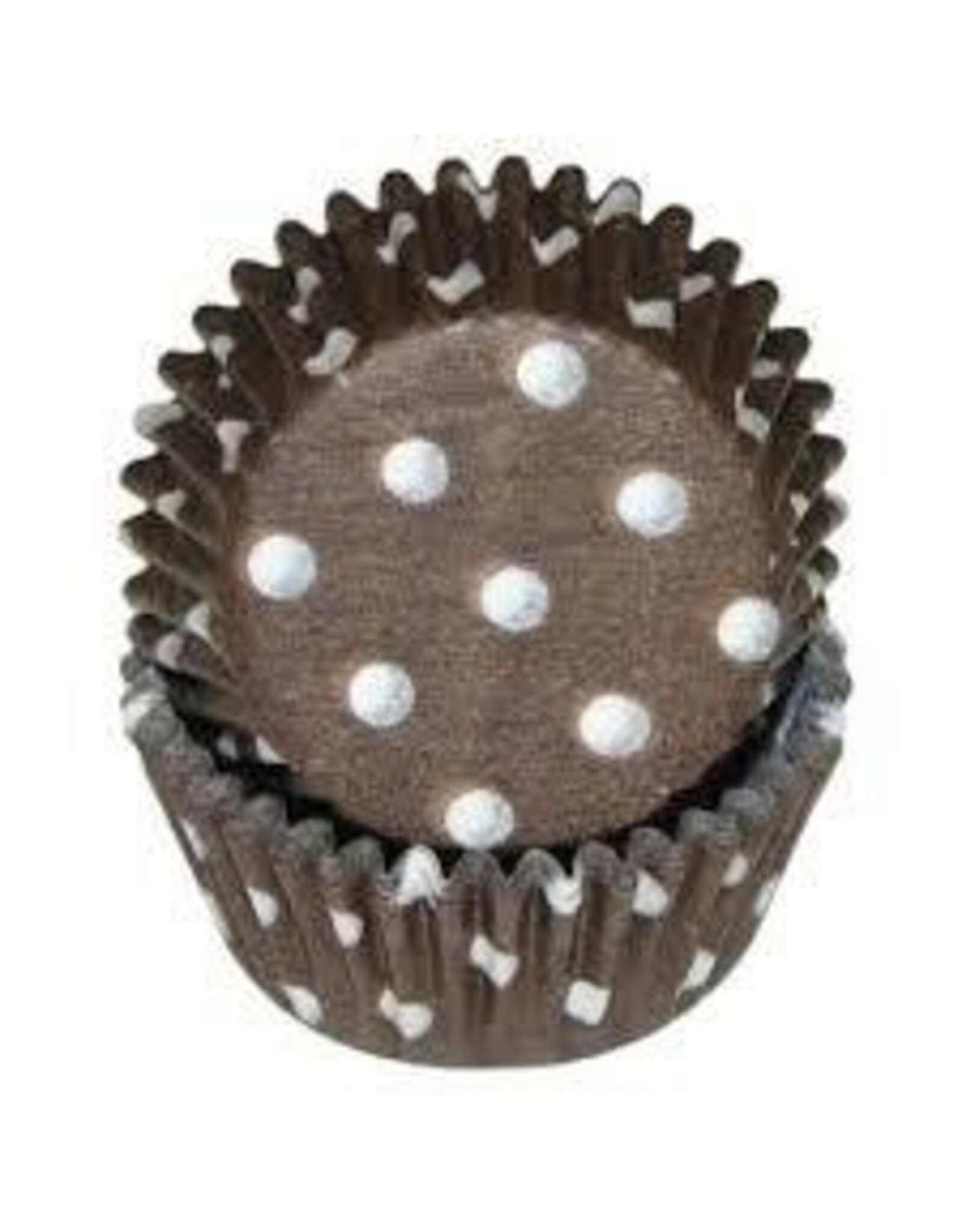 Brown Polka Dot Baking Cups Mini (40-50ct)