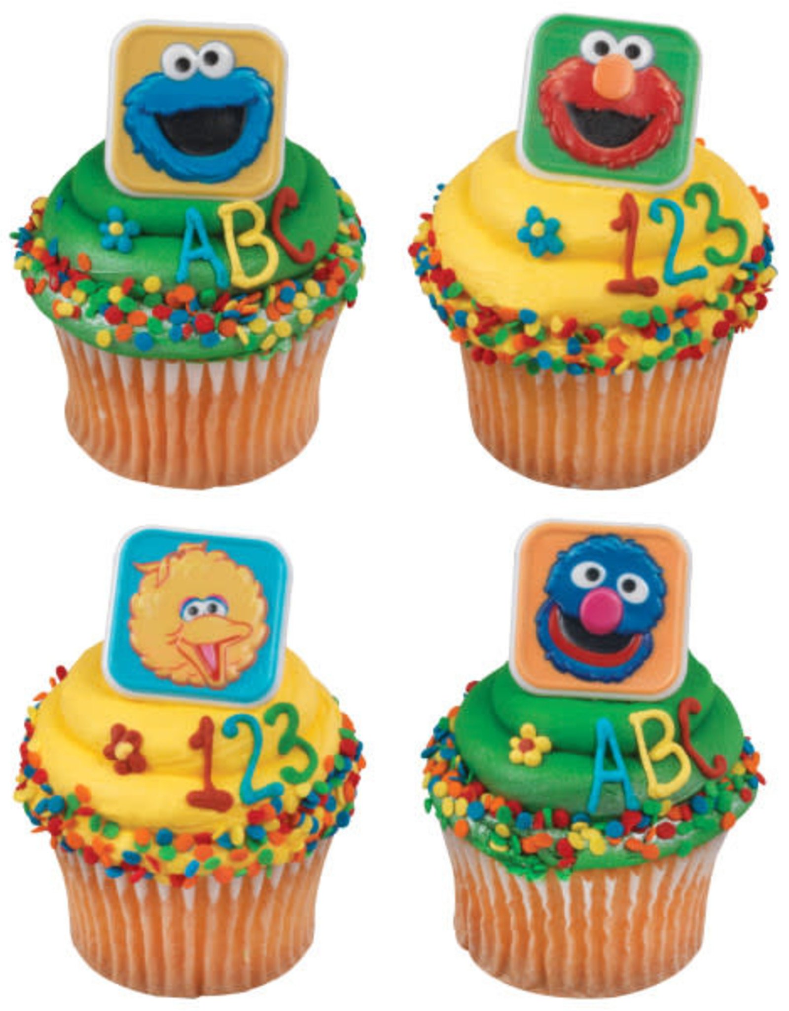 Sesame Street Bright & Fun Cupcake Rings