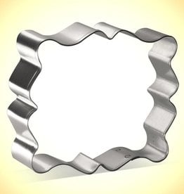 Fancy Rectangle Plaque Cookie Cutter (4")