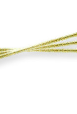 Gold Glitter Twist Ties (4") -25ct