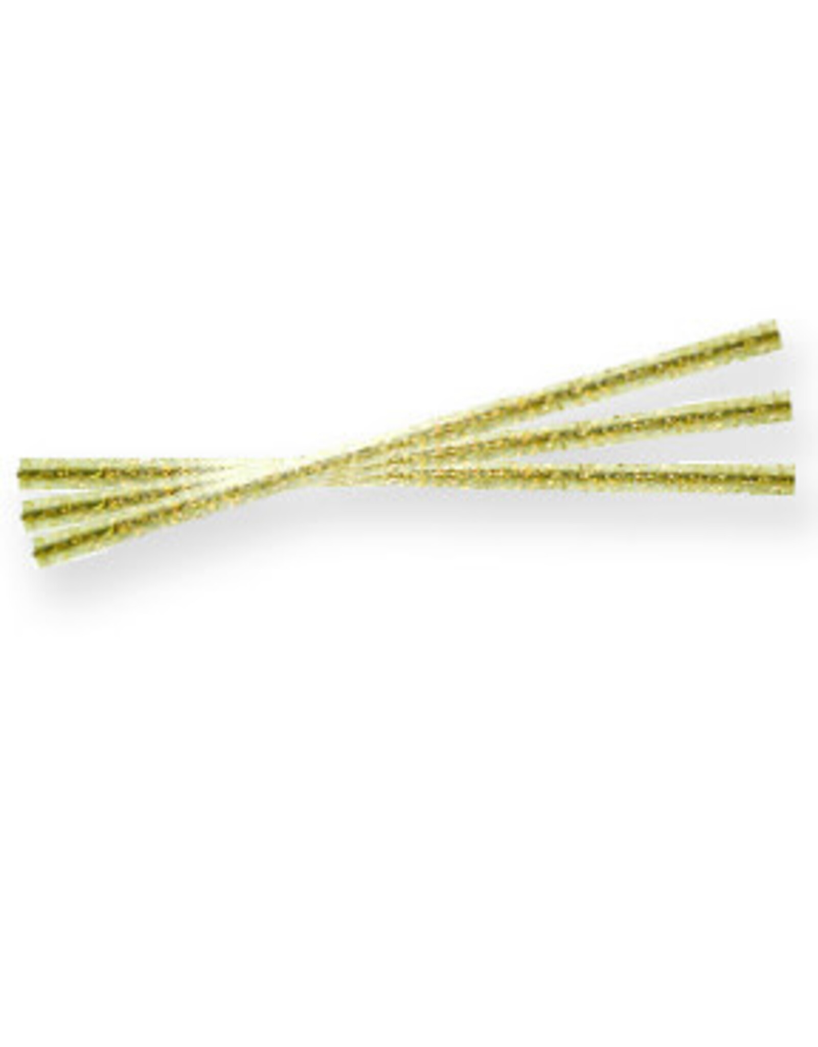 Gold Glitter Twist Ties (4") -25ct