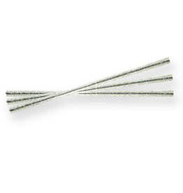 Silver Glitter Twist Ties (4") - 25ct