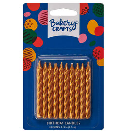 Gold Spiral Candles (20ct)