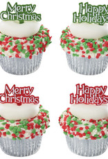 Holiday Tidings Cupcake Picks (12/pkg)