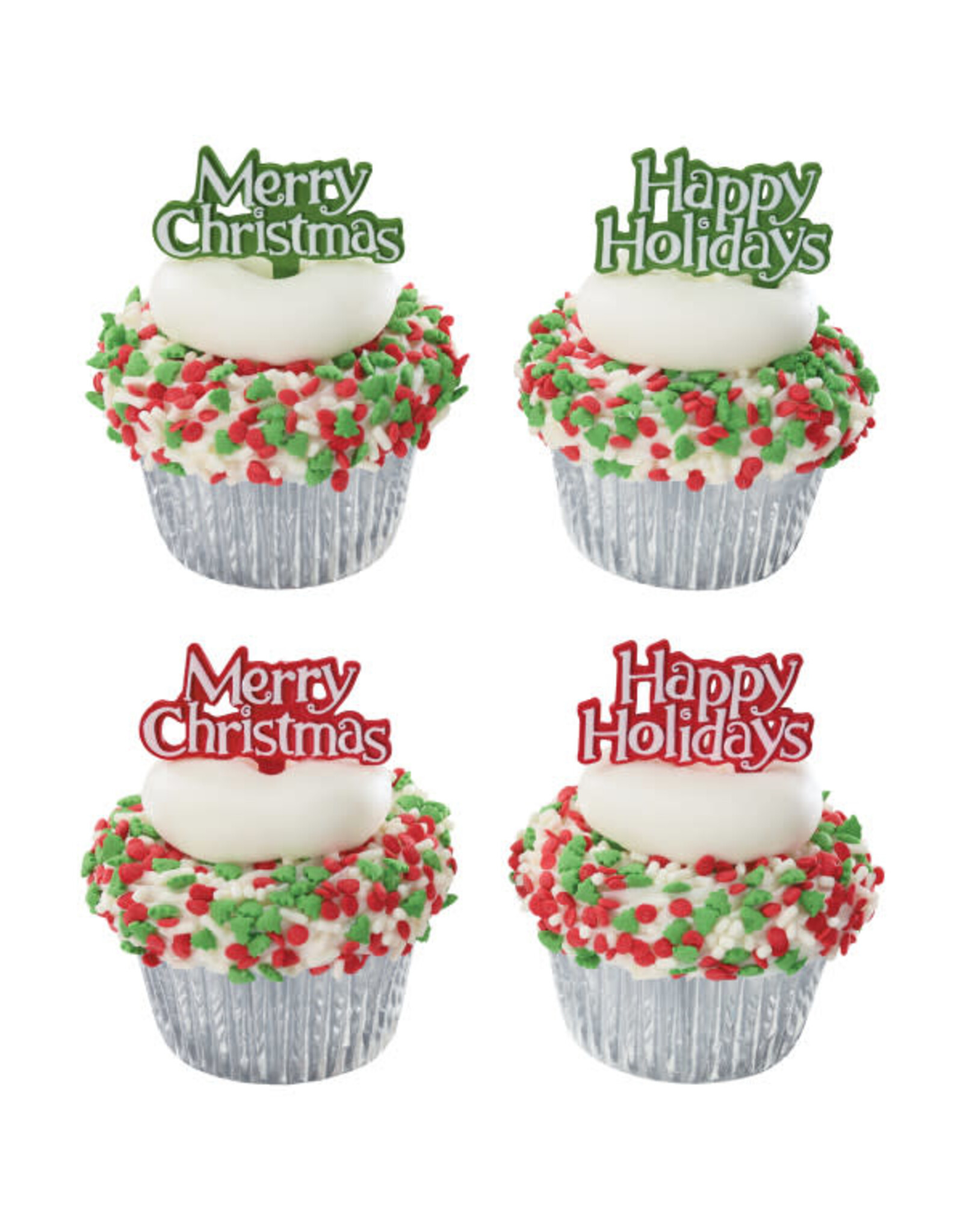 Holiday Tidings Cupcake Picks (12/pkg)