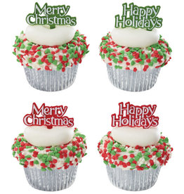 Holiday Tidings Cupcake Picks (12/pkg)