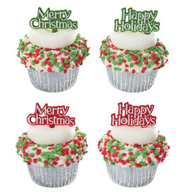 Holiday Tidings Cupcake Picks (12/pkg)