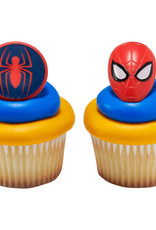 Spiderman Spider & Mask Cupcake Rings (12/pkg)