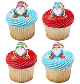 Holiday Gnome Cupcake Rings (12/pkg)