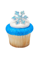 Hologram Snowflake Cupcake Rings (12/pkg)