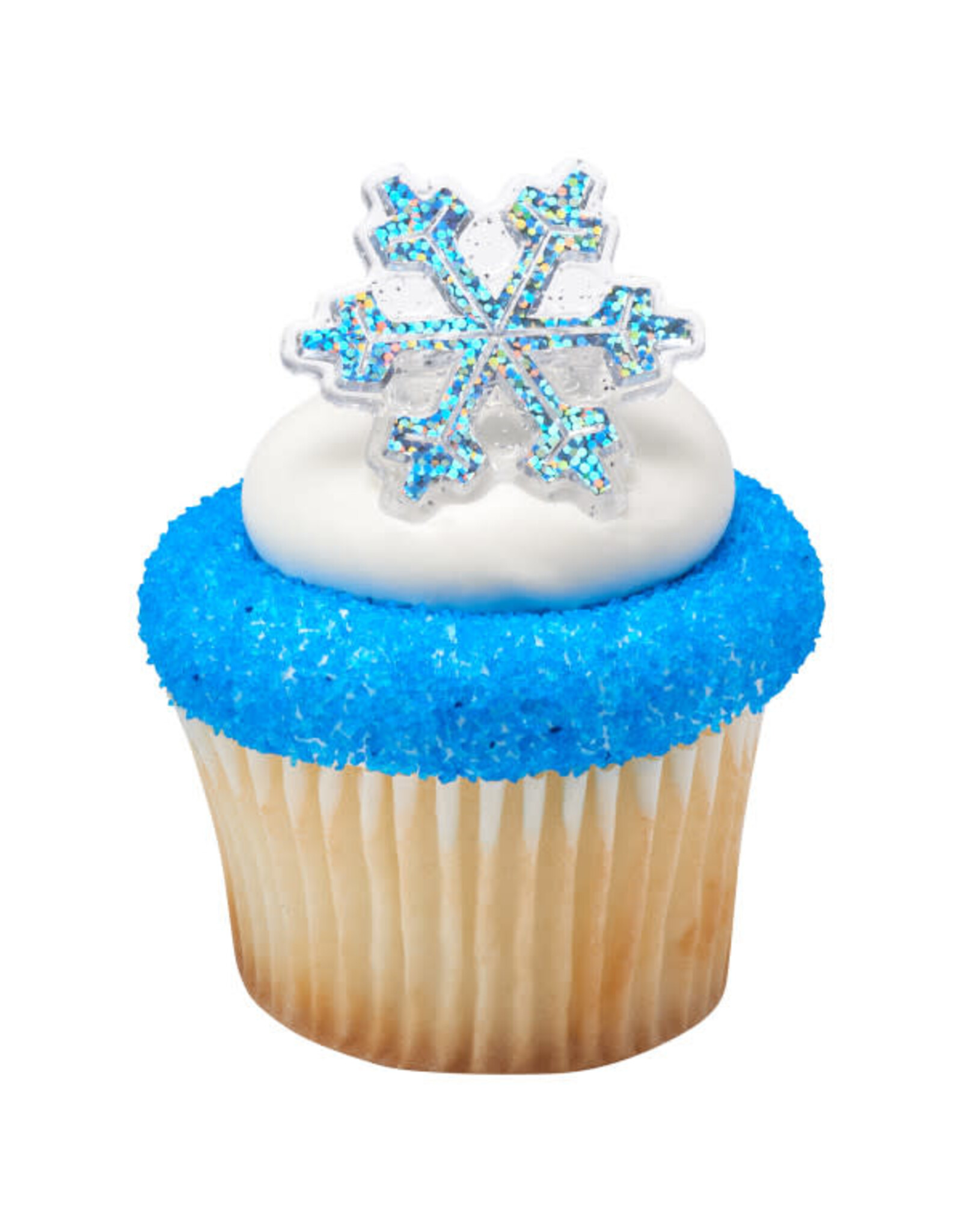 Hologram Snowflake Cupcake Rings (12/pkg)