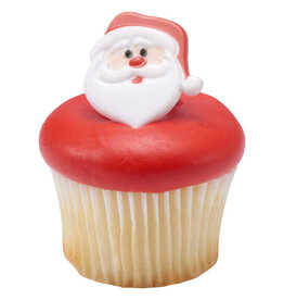 Santa Face Cupcake Rings (12/pkg)