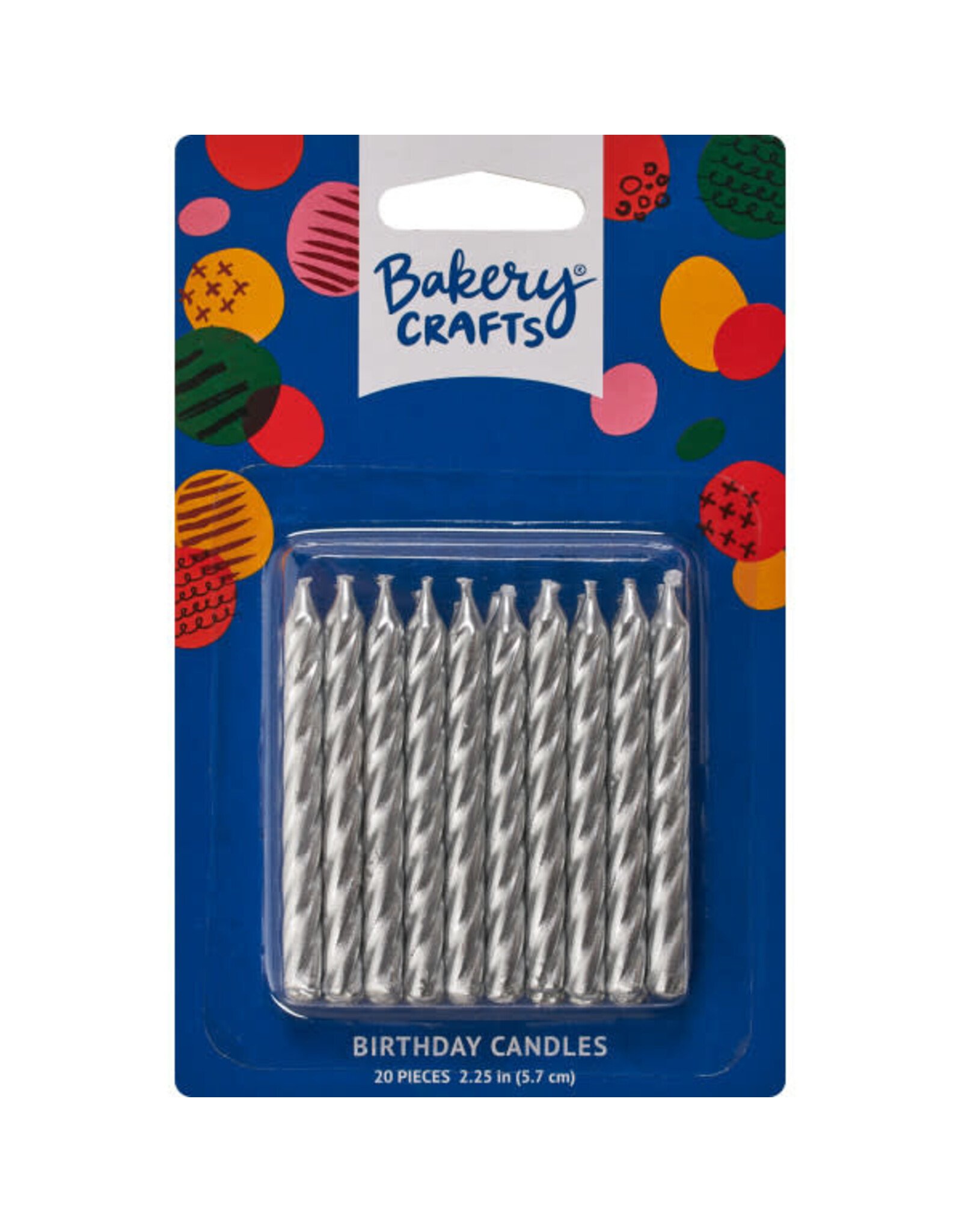 Silver Spiral Candles (20pc)