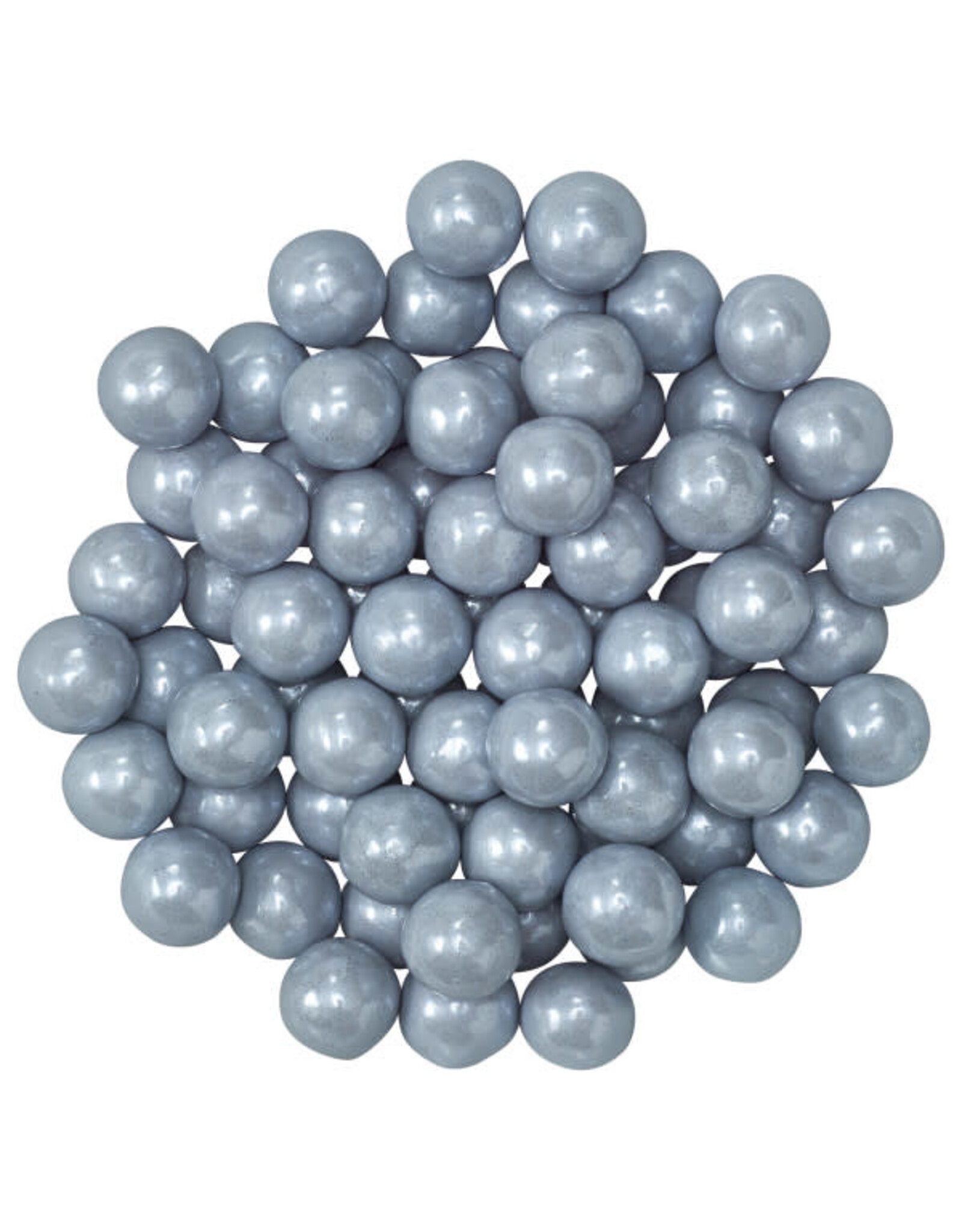 Silver Shimmer Candy Beads (7mm)