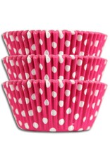 Hot Pink Polka Dot Baking Cups(30-35ct)